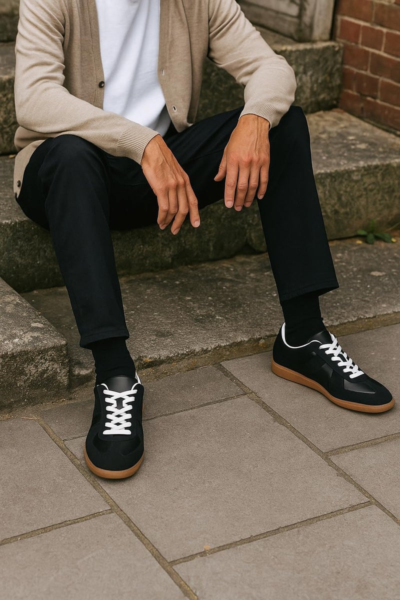 Project Cloud Leather Shoes for Men - Memory Foam Insole Non-Slip Casual Mens Shoes Sneakers - Lightweight Eco-Friendly Leather Fashion Sneakers (Jake, BLK, 9) - Image 2