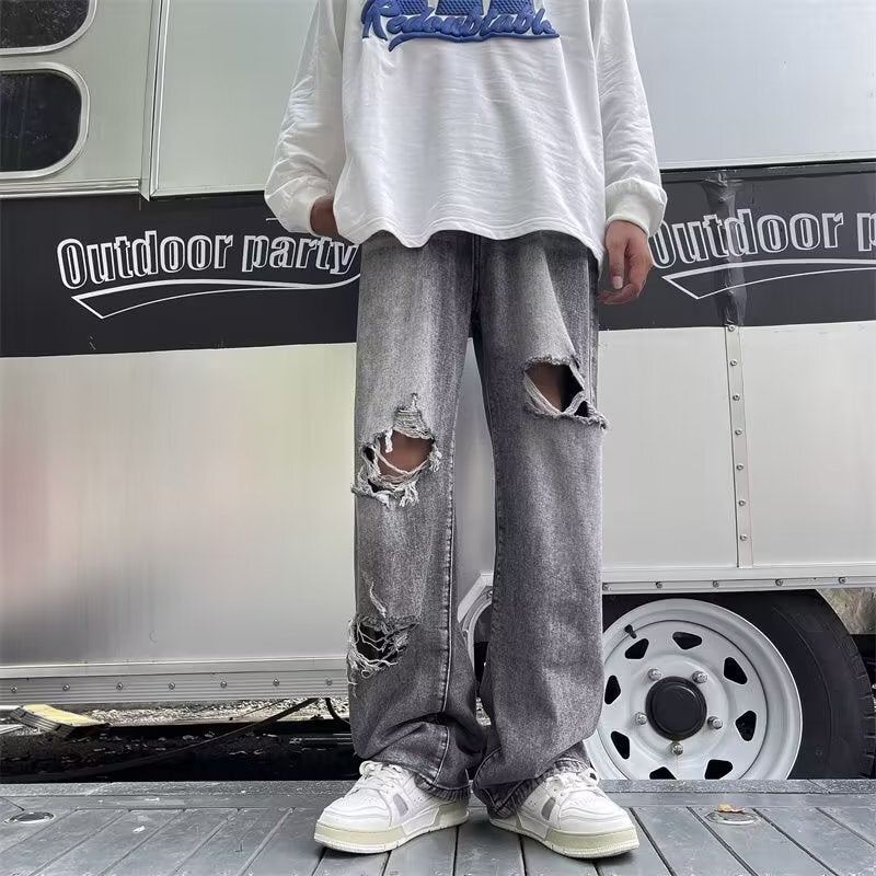 Unisex Casual Daily Denim Jeans - Image 3