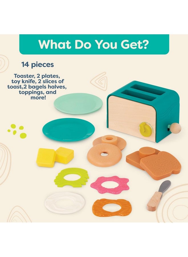 B. Toys - Mini Chef - Toaster Playset- Pretend Play Breakfast Playset - 14Pc Brunch Set - Pop-Up Toast & Sounds- 3 Years + - Image 4