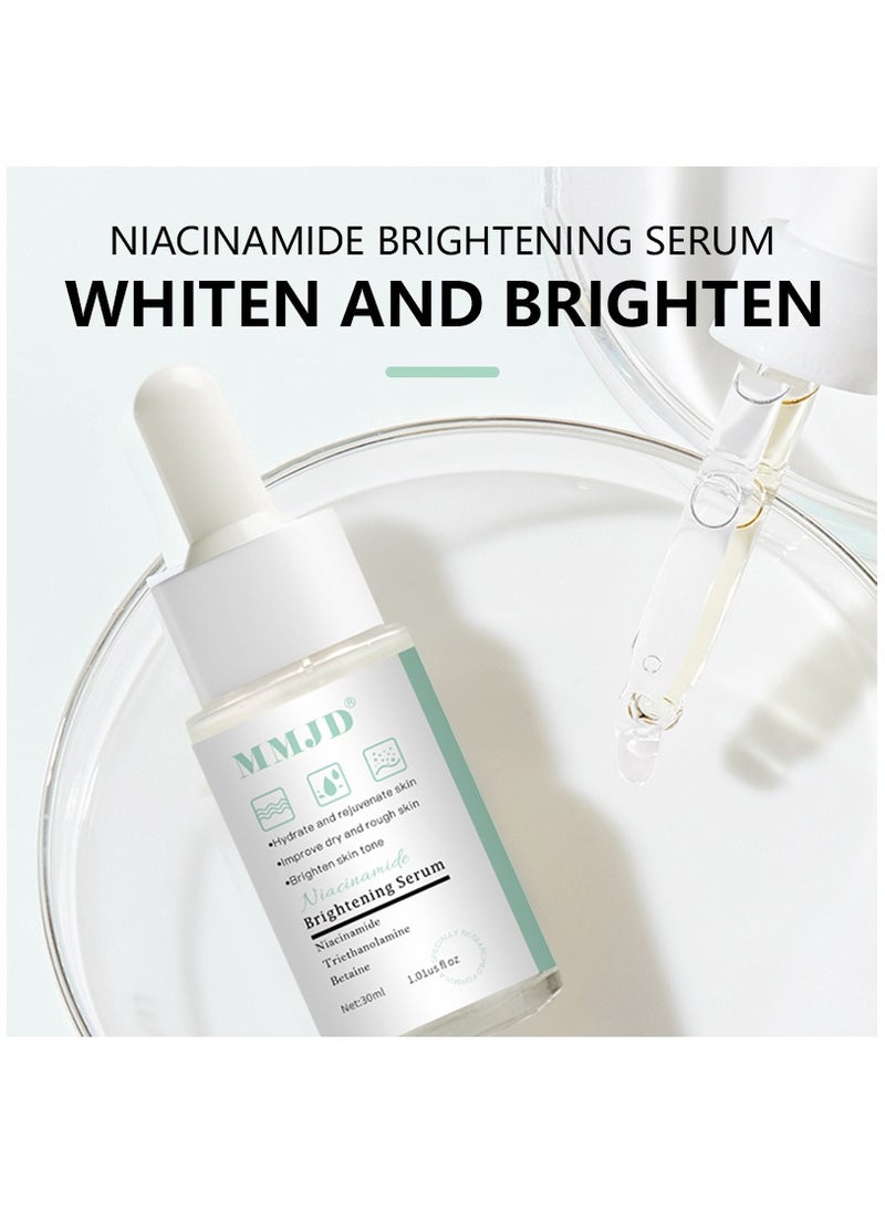 MMJD - Niacinamide Brightening Serum for Dark Spots Even Skin Tone Eye Area Fine Lines & Wrinkles Anti-Aging Smoothening Skin Face Serum 30ml - Image 1