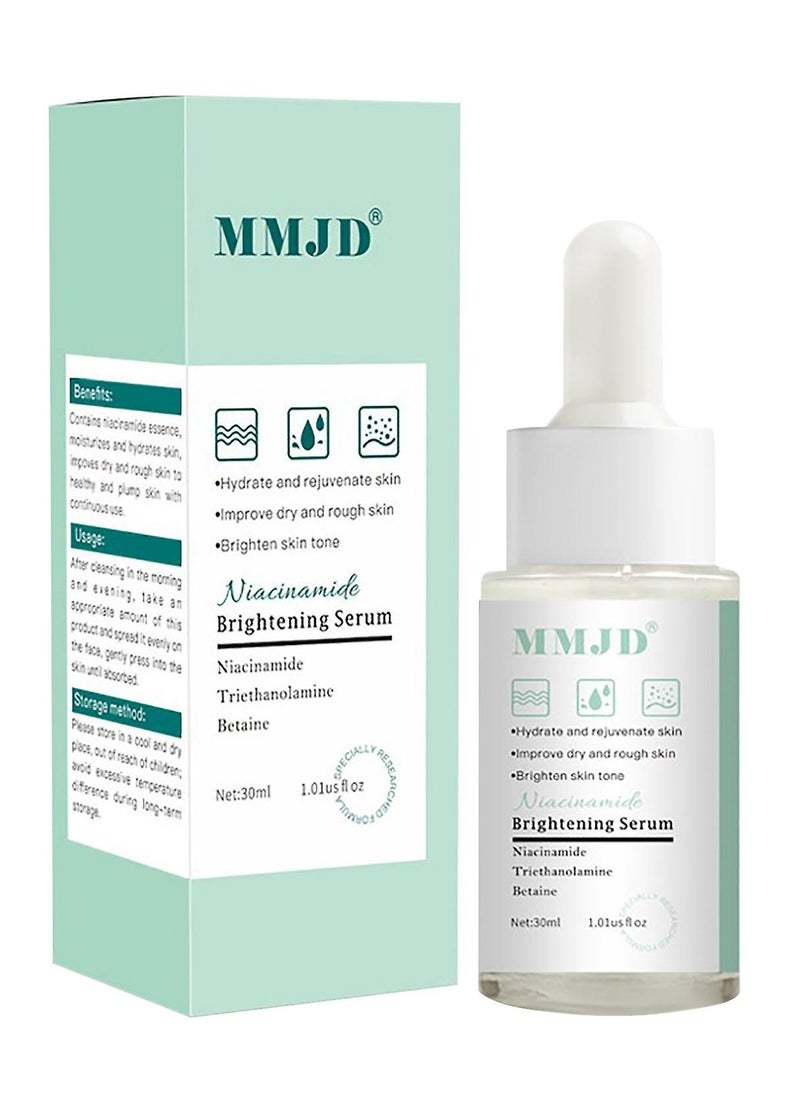 MMJD - Niacinamide Brightening Serum for Dark Spots Even Skin Tone Eye Area Fine Lines & Wrinkles Anti-Aging Smoothening Skin Face Serum 30ml - Image 1