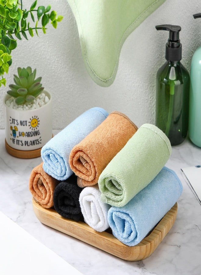 Tudomro 10 Pcs Exfoliating Washcloths Double Sided Man Wash Cloths Body Face Exfoliating Scrub Cloths for Shower Men Women(10.2 x 8.7 Inch,Light Color) - Image 4