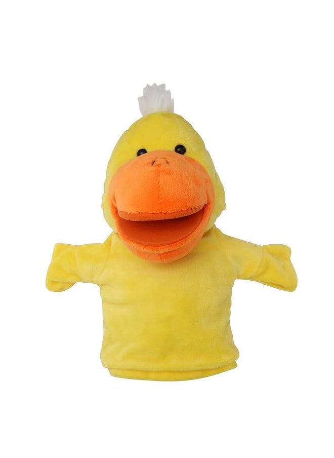 BETTERLINE BETTERLINE 5-Piece Set Animal Hand Puppets with Open Movable Mouth/Zoo, Safari, Farm, Jungle/Cow, Duck, Brown Dog, Frog and Donkey  - Image 3