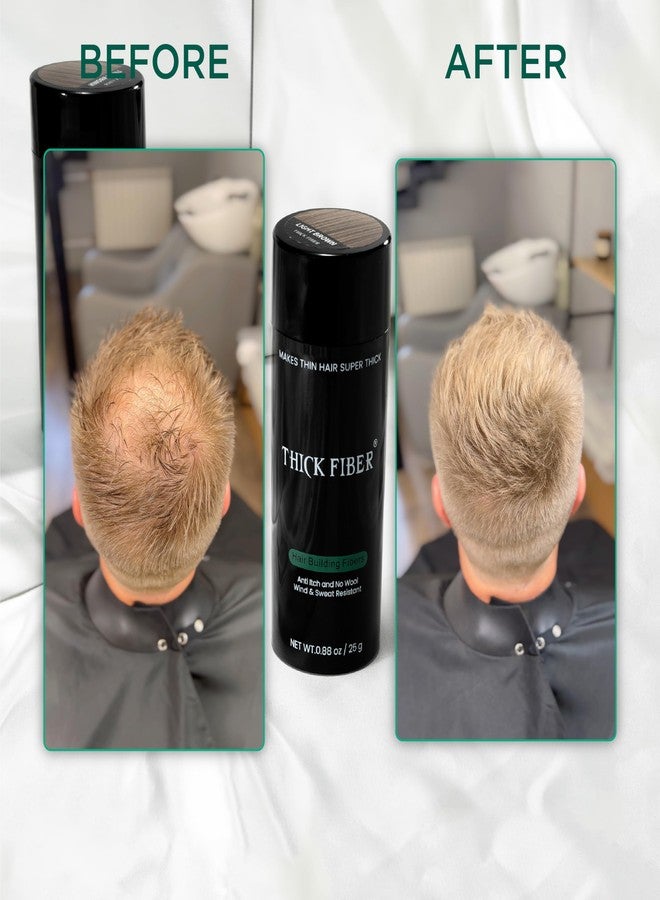THICK FIBER Hair Fibers for Thinning Hair & Bald spots (MEDIUM BLONDE, Pack of 2) - 25g Bottle - Conceals Hair Loss in Seconds - Hair Powder For Women & Men - Image 3