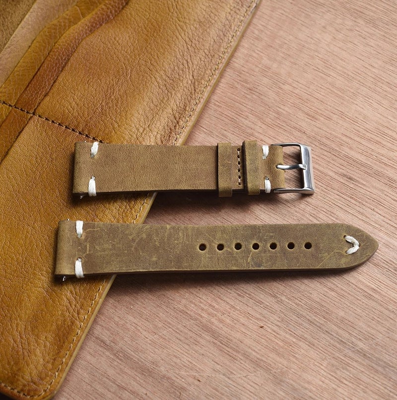 Bluejw Replace the Watch Strap with ized Logo Luxury 18/20/21/22mm Genuine Leather Quick Release Pin Handmade Replacement Watch Bands - Image 1