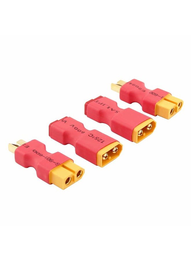 OliRC 4pcs No Wires Connector: XT60 XT-60 to T-Plug Deans Style Male Female Connector Adapter(C17-4) - Image 1