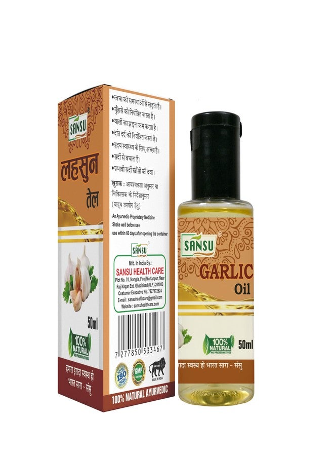 Sansu Organic Garlic Ka Oil (Lehsun Ka Tail) 50ml (Pack of 5) | Pure & Natural. - Image 3