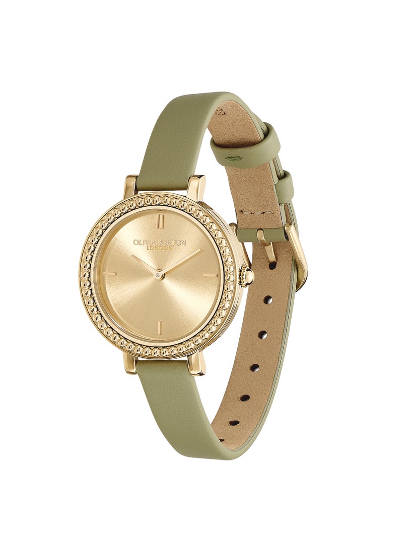 OLIVIA BURTON ساعة أوليفيا بورتون النسائية ذات القرص الدائري بحالة ذهبية فاتحة - 24000164 - Image 2