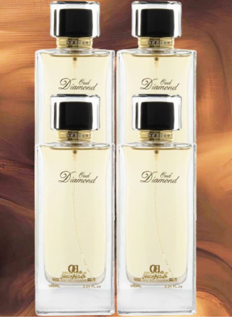 Banafa 4 Pieces Crater Perfume 40ml EDP - Image 1