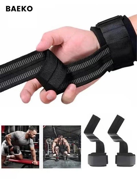 Lifting Wrist Straps for Weightlifting Power Weight Lifting Wrist Wraps for Weightlifting, Bodybuilding, Powerlifting, Strength Training, Deadlifts Straps