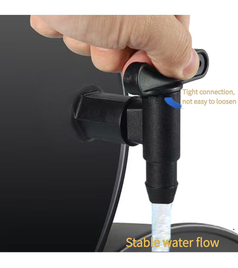 3 Piece 3/4 Inch Plastic Rainwater Faucet Valve With Locking Nut And Tape - Image 1
