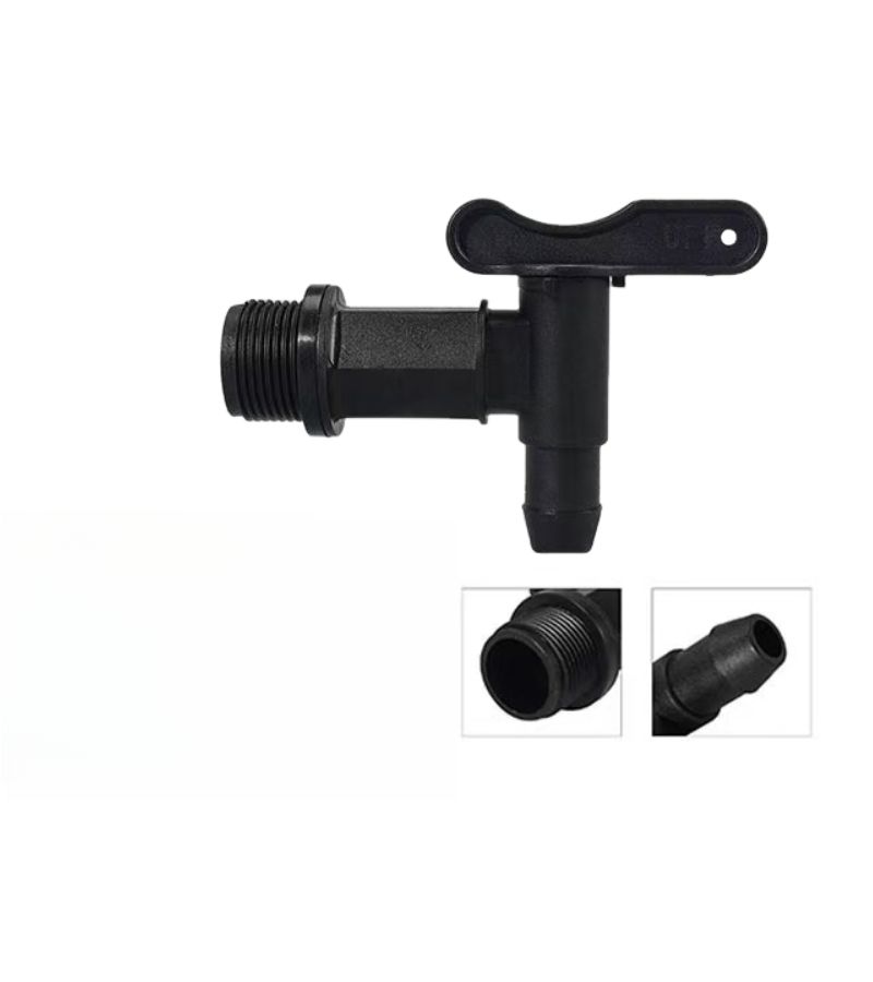 3 Piece 3/4 Inch Plastic Rainwater Faucet Valve With Locking Nut And Tape - Image 2