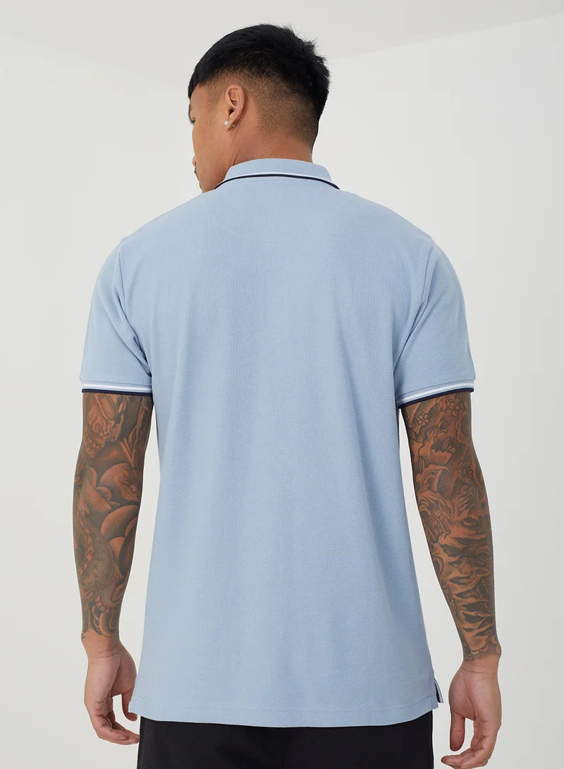 BRAVE SOUL Contrast Polo Shirt