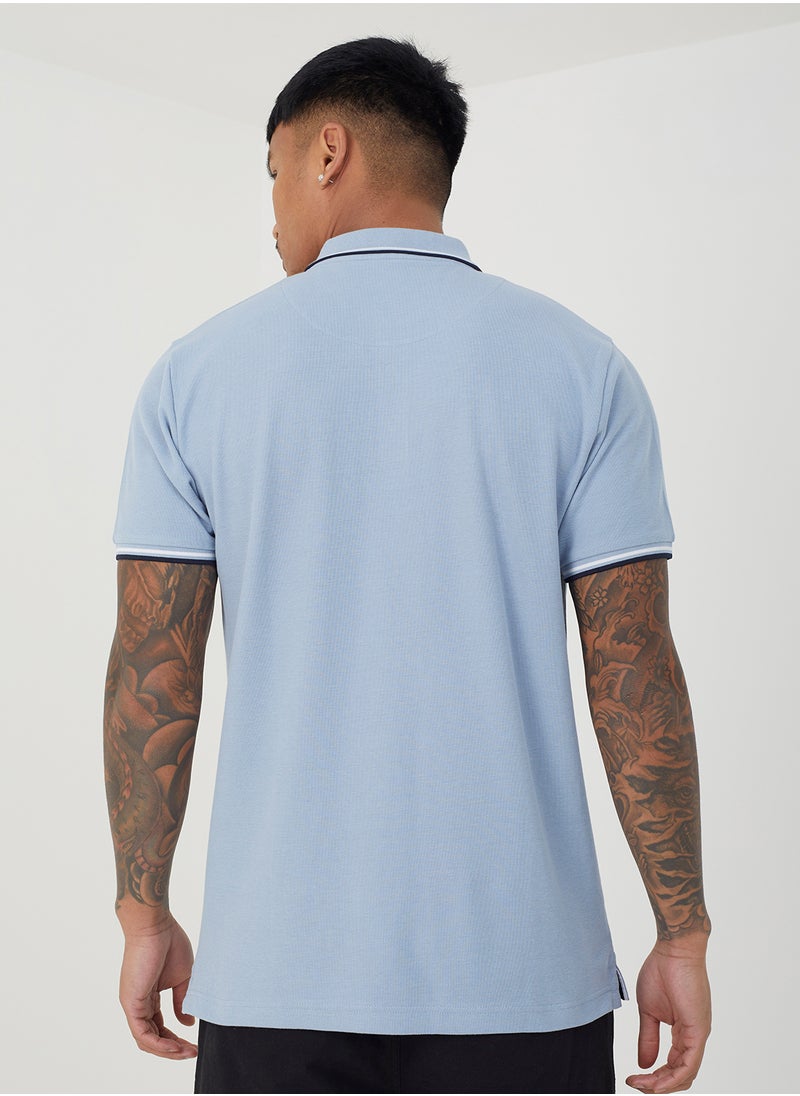 BRAVE SOUL Contrast Polo Shirt  - Image 3