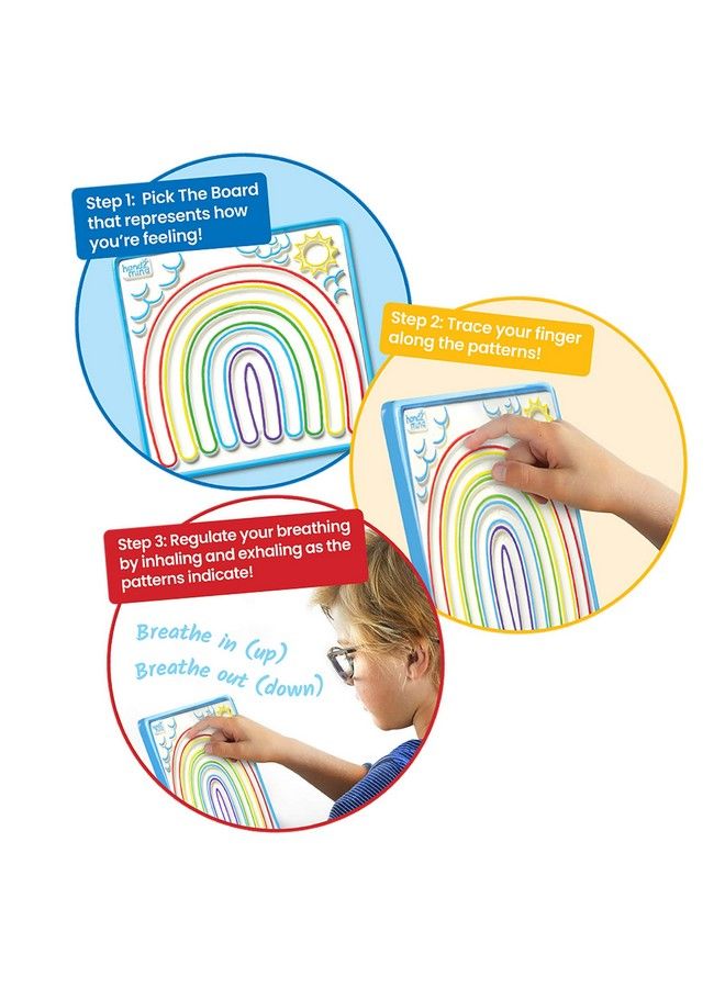 hand2mind Mindful Maze Boards Learn Breathing Patterns Mindfulness For Kids Anxiety Relief Tactile Sensory Toys Play Therapy Toys Social Emotional Learning Activities Calm Down Corner Supplies - Image 5