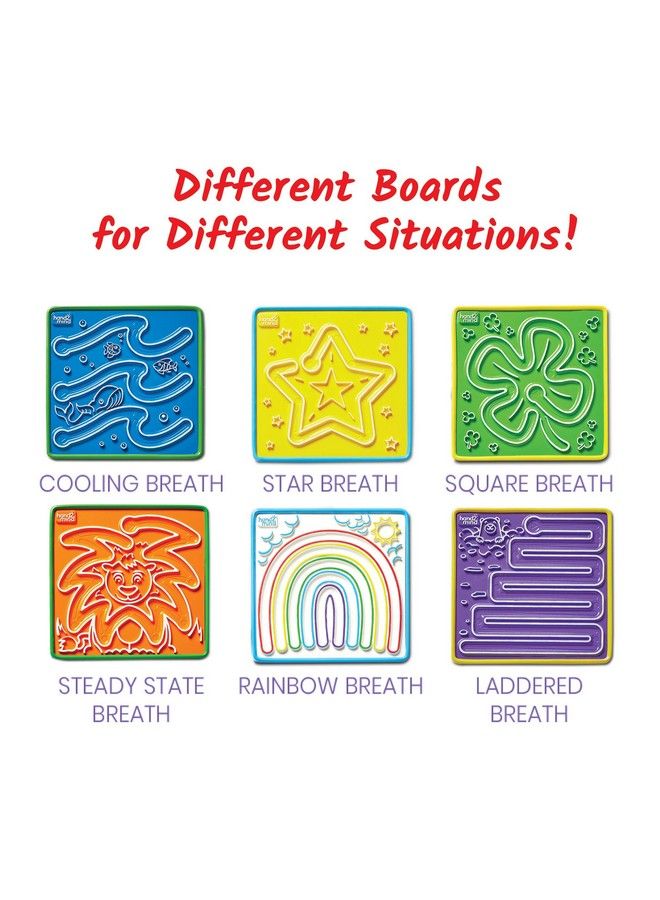 hand2mind Mindful Maze Boards Learn Breathing Patterns Mindfulness For Kids Anxiety Relief Tactile Sensory Toys Play Therapy Toys Social Emotional Learning Activities Calm Down Corner Supplies - Image 3