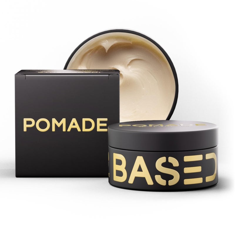 BASED Pomade for Men, Quality Hair Care with Medium Hold, Natural Shine & Fragrance, Easy to Apply & Great for All Hair Types, Hydrating and Nourishing Pomade (3 Oz Pack of 1) - Image 1