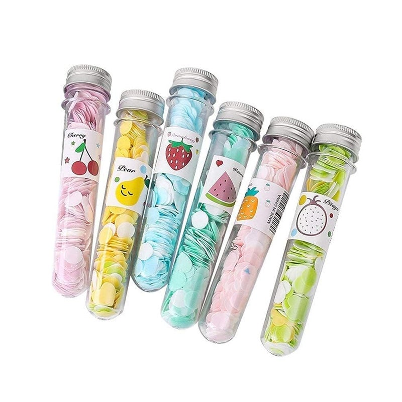 DEVHEART Paper Soap | Disposable Mini Soap Paper | Scented Soap Bath Flakes | Portable Flower Tube Petals | Tube Shape Bottle Paper Soap For Travelling - Image 1