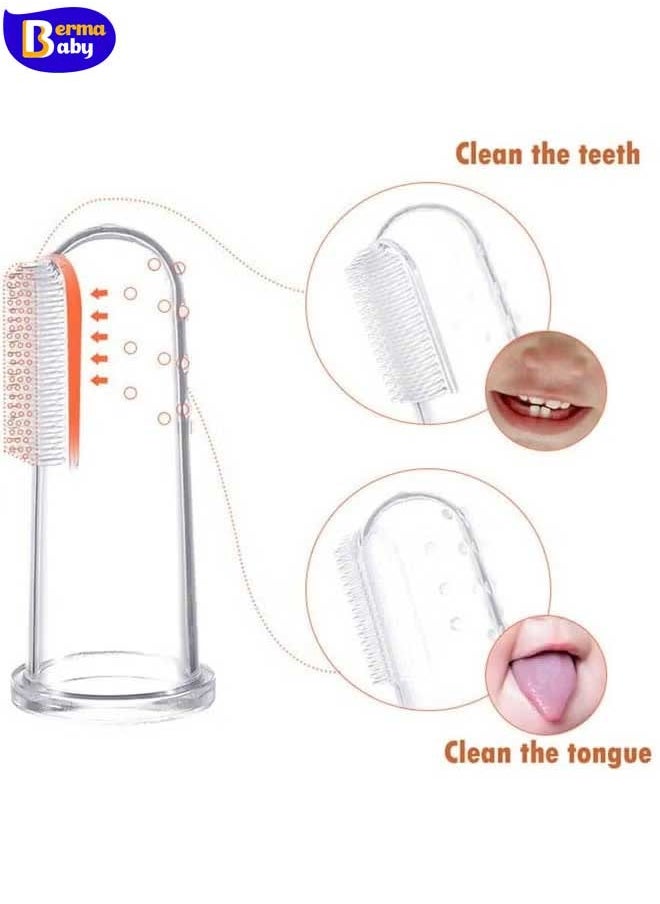 Berma Baby Baby Finger Toothbrush for Training Teething - Infant & Toddles & Lids Teeth Brush Soft Babies Toothbrushes Oral Cleaning Massager to Train Your Child Healthy Oral Habits 10/20/30/50PCS  - Image 3