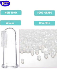 Berma Baby Baby Finger Toothbrush for Training Teething - Infant & Toddles & Lids Teeth Brush Soft Babies Toothbrushes Oral Cleaning Massager to Train Your Child Healthy Oral Habits 10/20/30/50PCS  - Image 2