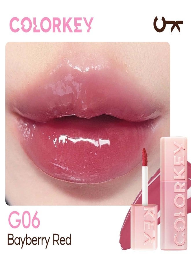 COLORKEY 3D Plump Oil Lip Gloss, High-shine Finish, Lip Tint, Moisturizing, Non-Sticky, Clear and Natural, Glassy Shine (G06 Bayberry Red, 3ml) - Image 2