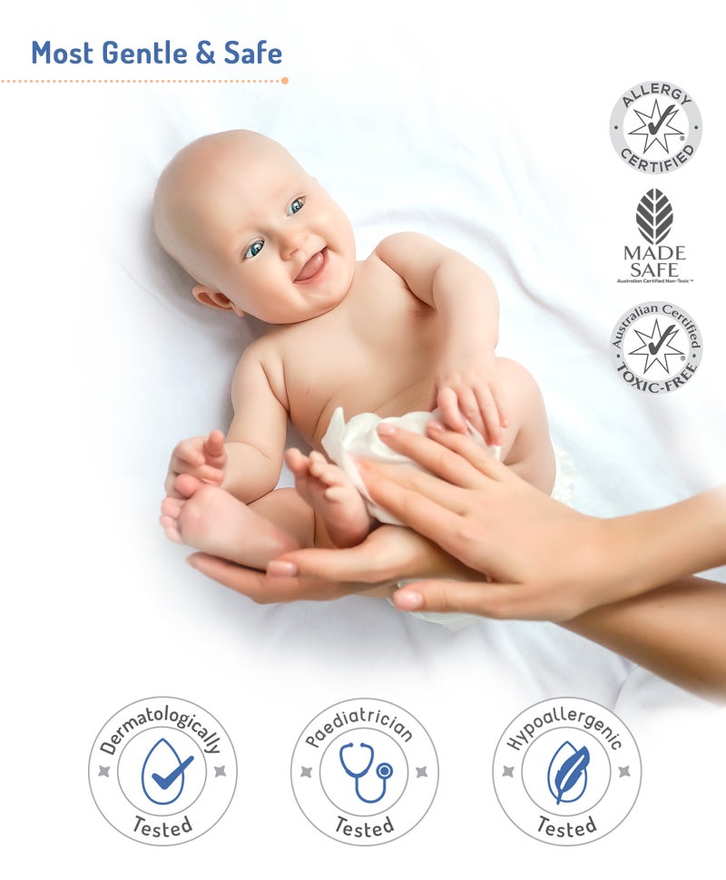 Bonfino 540 Pieces- Bonfino Hypoallergenic 99.9% Water Baby Wipes. Alcohol & Fragrance-Free, Biodegradable Bamboo, Pack of 9 - Image 2