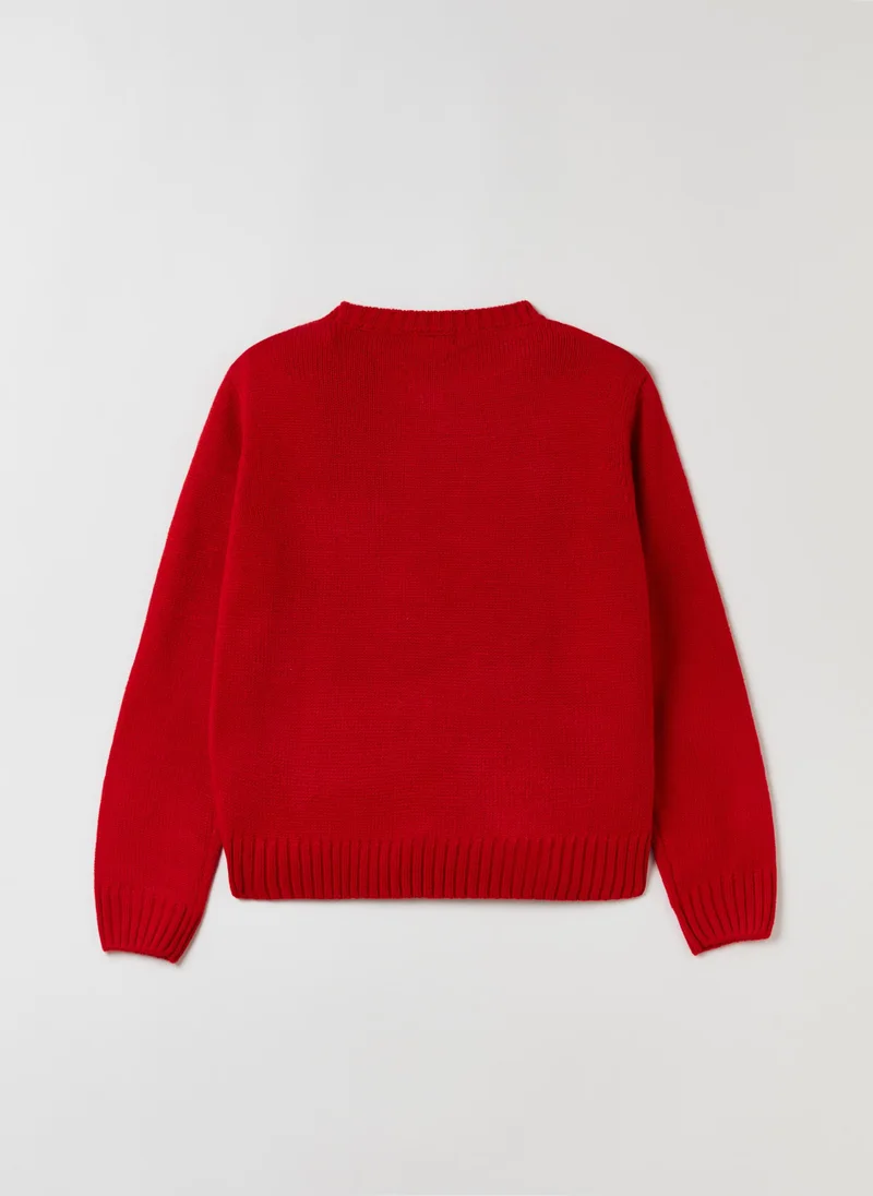 او في اس Ovs Girls Winter Jumper With Jacquard Design