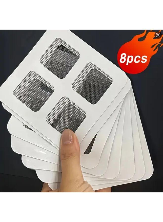 8pcs Premium Disposable Hair Capture Stickers Strong Adhesive Mesh Filters For Showers Bathtubs - Image 2