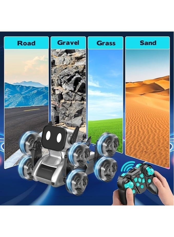لعبة كلب آلي للتحكم عن بعد للأطفال - كلب RC بتردد 2.4 جيجا هرتز 8WD مع موسيقى وإضاءة، أوضاع تحكم مزدوجة تفاعلية، برمجة ذكية، وقدرات على جميع التضاريس - Image 4