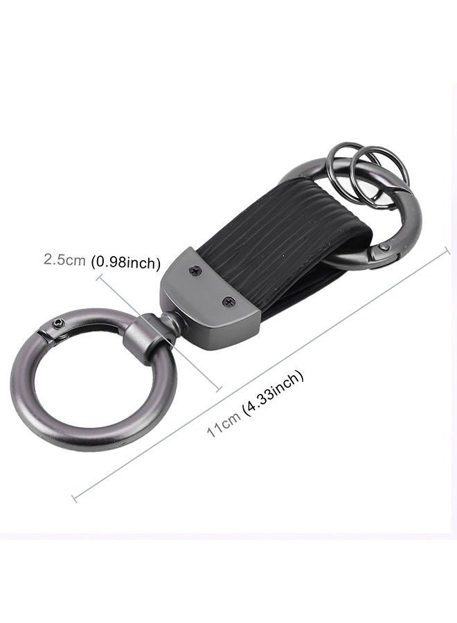 NIBEMINENT Car Metal Key Ring Holder With Rings  - Image 2