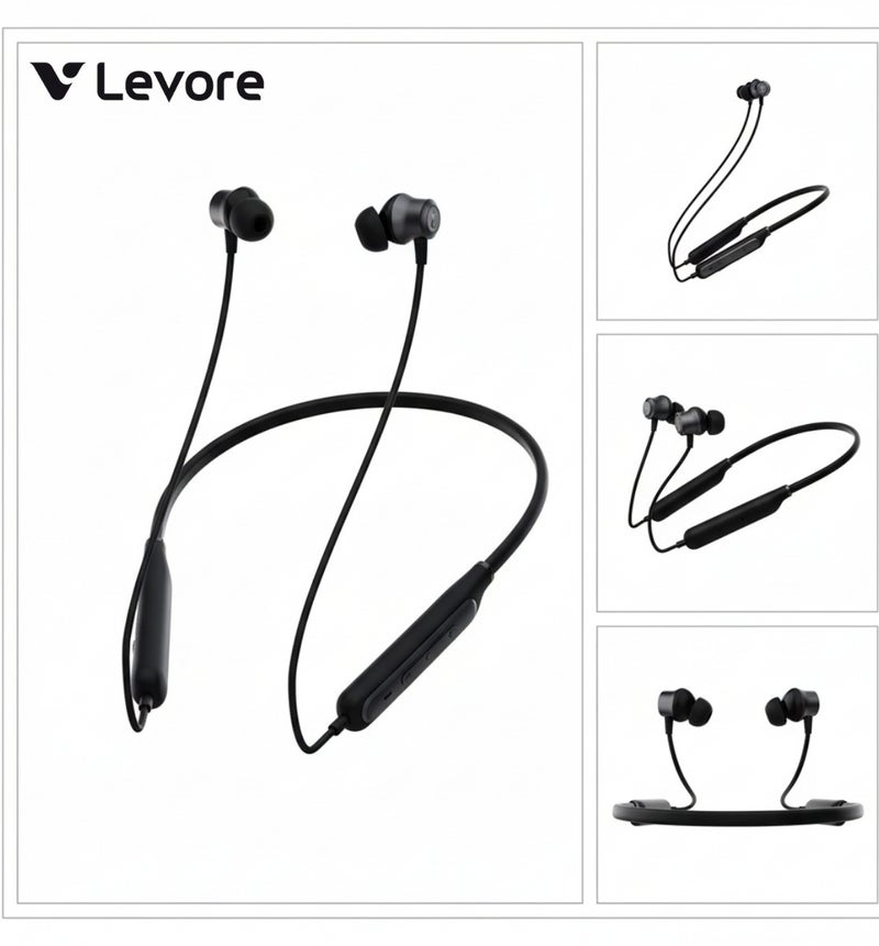 LEVORE Premium Neckband Headset ANC LEB47-BK - Image 1