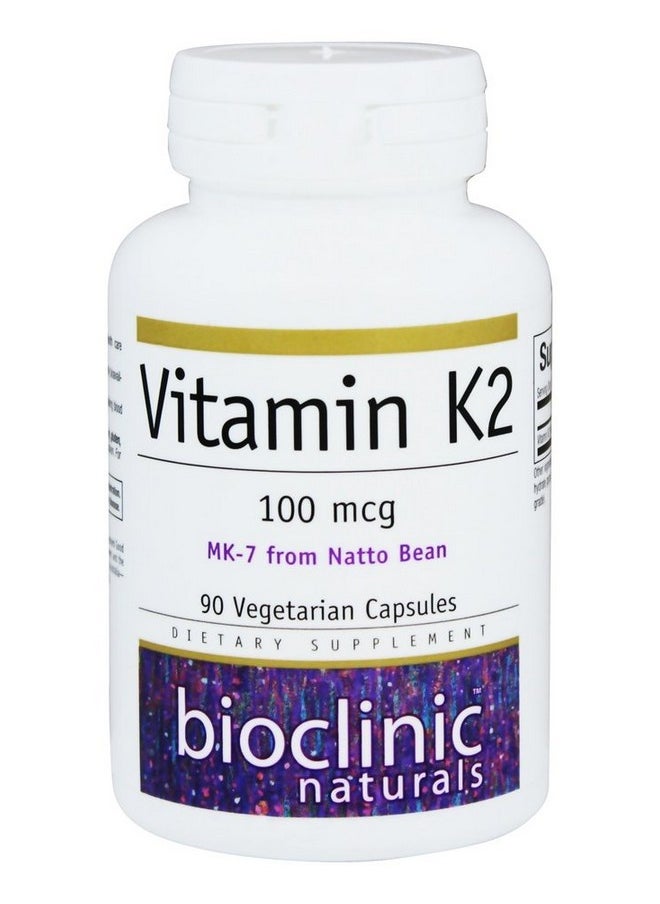Bioclinic Naturals - Vitamin K2 100 Mcg. 90 Vegetarian Capsules - Image 1