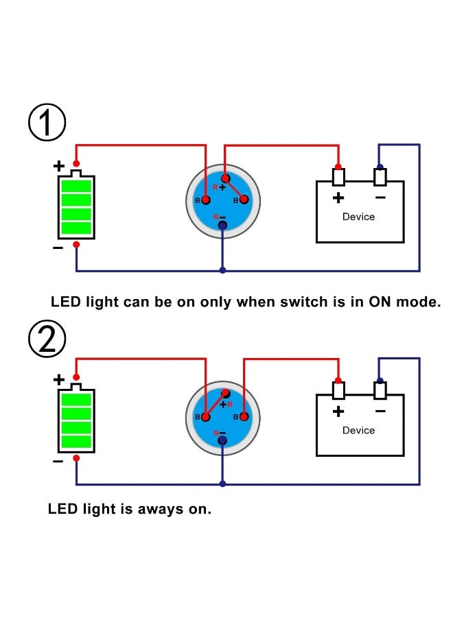 Linkstyle - 19Mm Latching Push Button Switch 19Mm Wire - Image 1