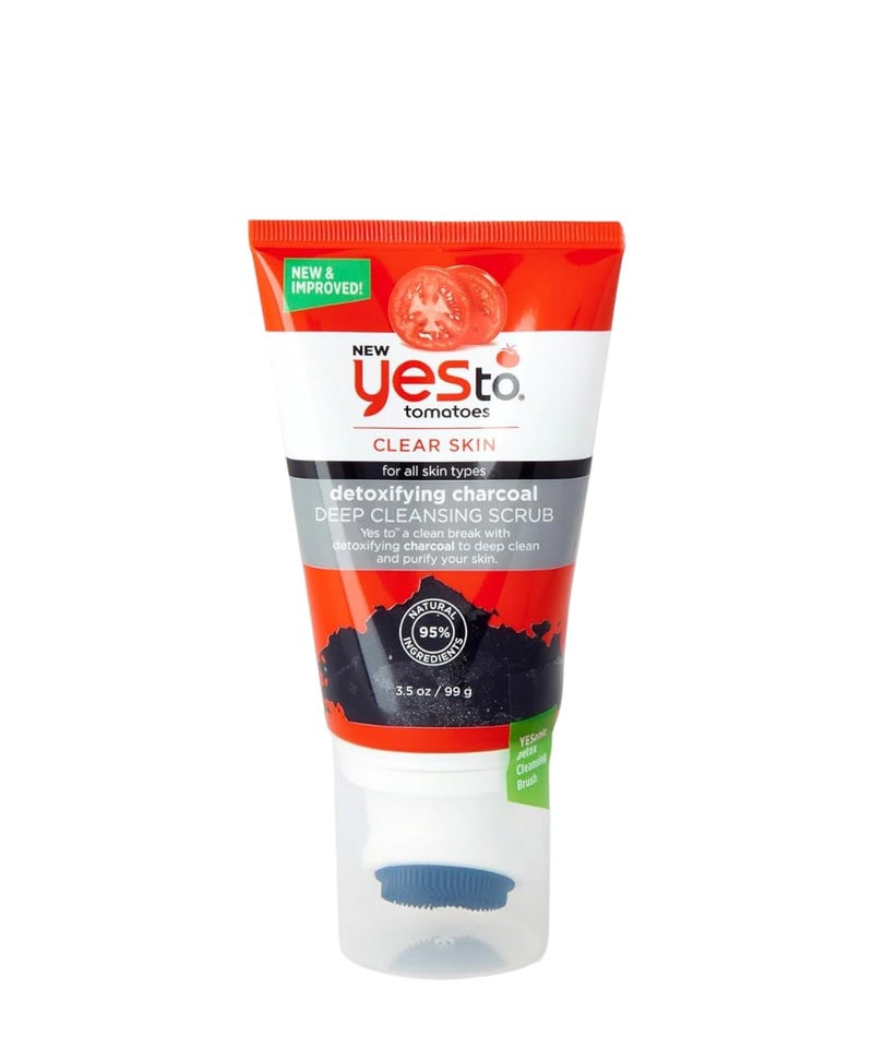 Yes To Tomatoes Clear Skin Detoxifying Daily Cleanser For Acne Prone Skin, Deep Clean, Salicylic Acid & Charcoal, 97% Natural Ingredients, 5 Fl Oz - Image 1