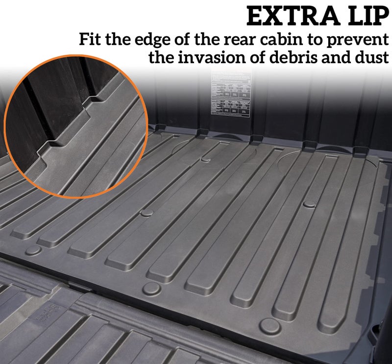 SAUTVS TPE Bed Mat Liner for Polaris Ranger SP 570 / Crew SP 570 2022+ Accessories Rear Cargo Bed Rubber Mat Slush Liner All Weather Protector - Image 2