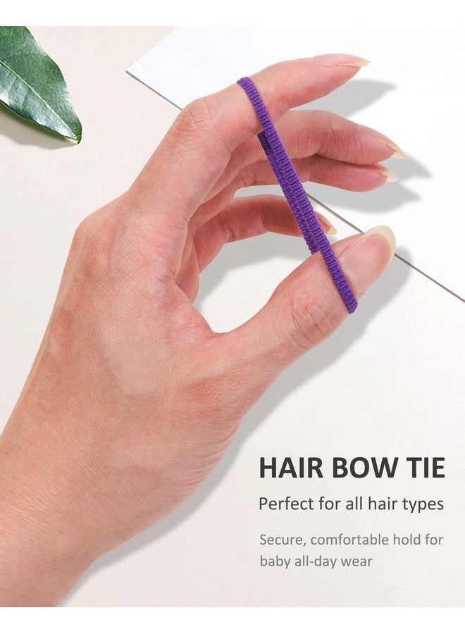 Jollybows 300pcs Baby Hair Ties Girls Elastic Hair Accessories Small Nylon Hair Bands for Toddler Infant Ponytail Holders 1" 30 Colors Mini Kids Hairband - Image 3