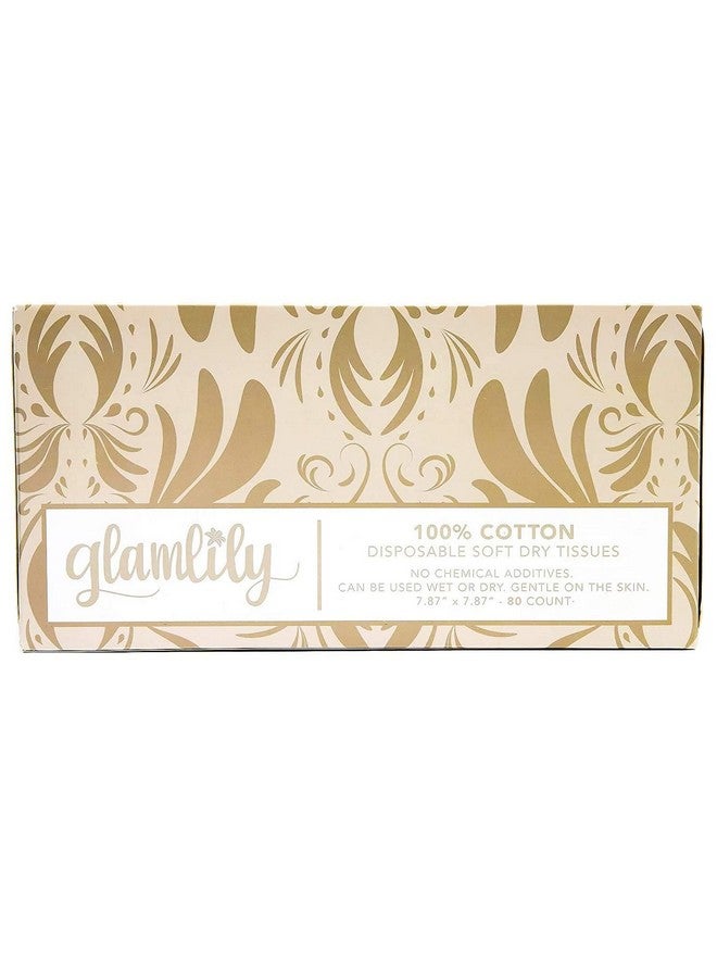 جلامليلي مناديل قطنية للوجه، مناشف وجه آرت ديكو للاستخدام مرة واحدة (عبوة من 3 قطع، إجمالي 240 منديل) - Image 4