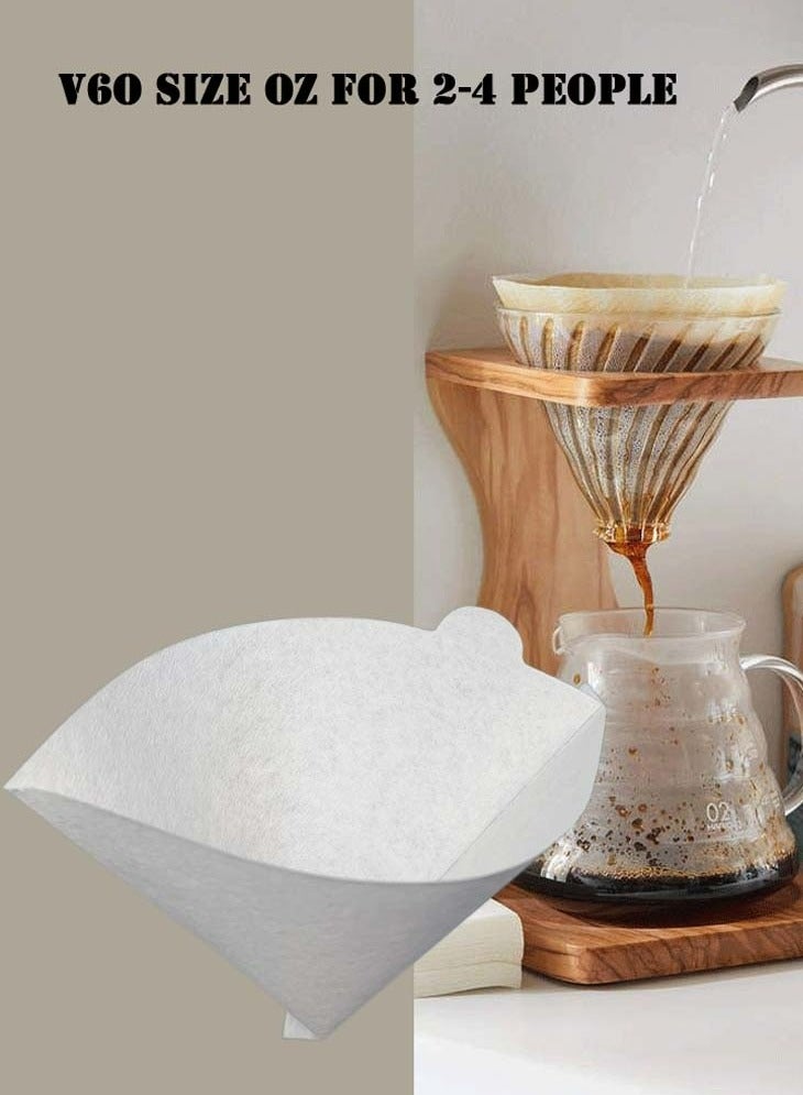 قيادتي طقم حامل فلتر ورق القهوة مع 50 ورق فلتر قهوة مقاس 02 ، حامل فلتر 16 * 7 * 10 سم ، صب فوق إكسسوارات القهوة للمقهى المنزلي-الاستخدام المكتبي ، ملحقات الإسبريسو - Image 4