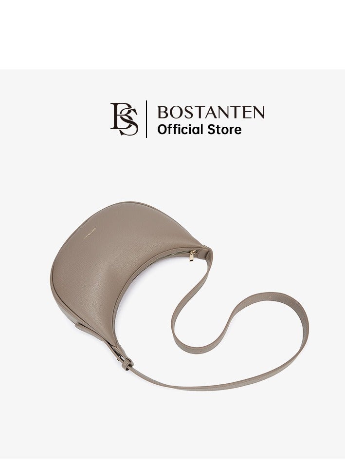 Bostanten Bostanten 3-in-1 Moon Bag | Convertible Crossbody, Shoulder & Handbag | Premium Vegan Leather | Apricot Color | Stylish & Versatile for Everyday Use  - Image 5