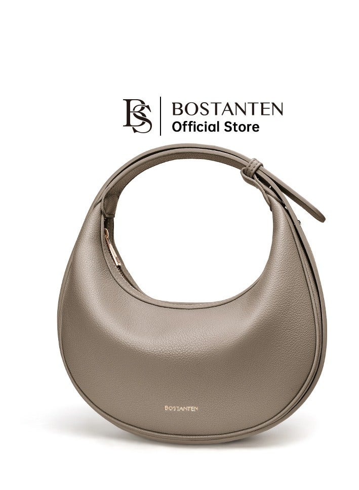 Bostanten Bostanten 3-in-1 Moon Bag | Convertible Crossbody, Shoulder & Handbag | Premium Vegan Leather | Apricot Color | Stylish & Versatile for Everyday Use  - Image 1