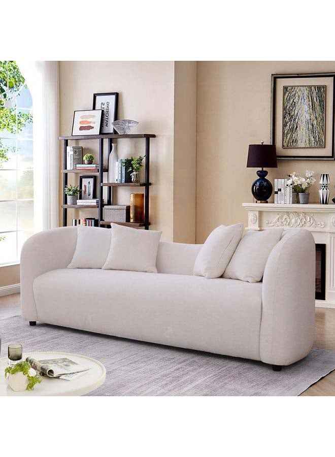 Al Home Alhome beige linen 3 Seater Sofa - 110111312 300x85 cm