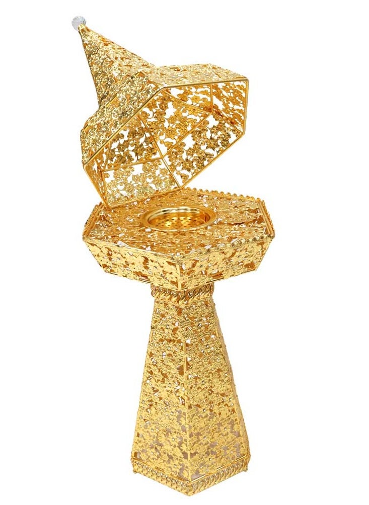 RSG Large Size Bukhoor Incense Burner 100 cm tall Durable Arabic Style Oud Holder Charcoal Censer Gold- 861  - Image 1