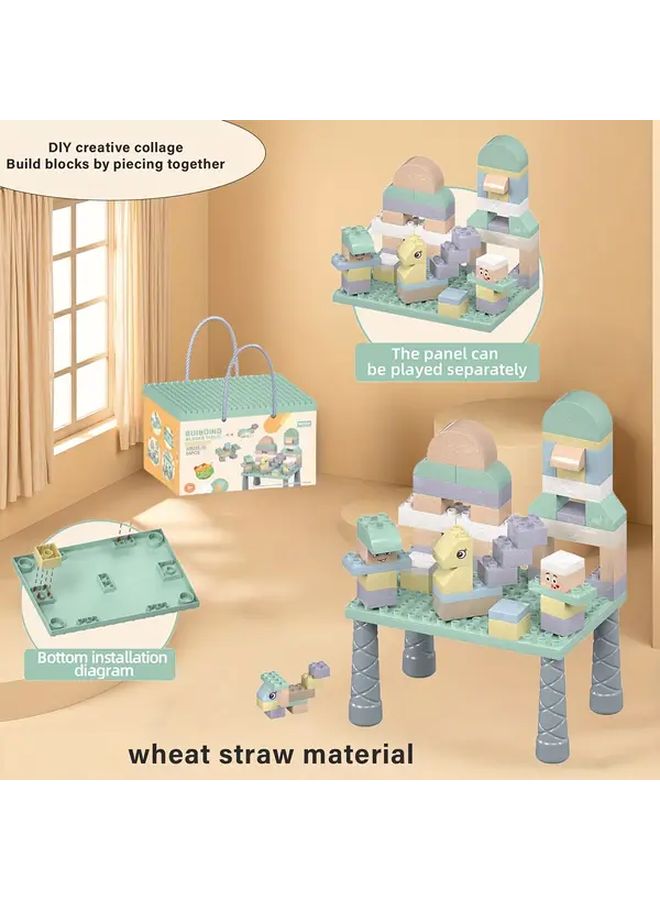 56PCS Wheat Straw Large Grain Building Blocks STEM Construction Educational Toys - Image 2