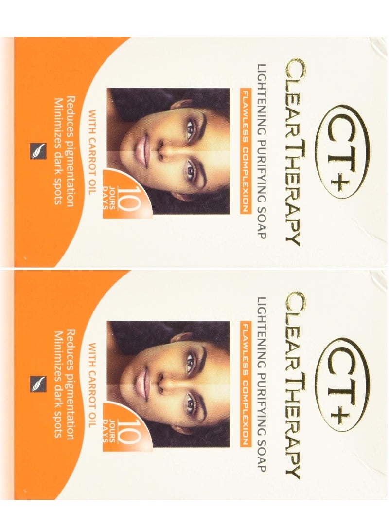 سي تي كلير ثيرابي قطعتين من صابون منقي وتفتيح بزيت الجزر 175x2 ج