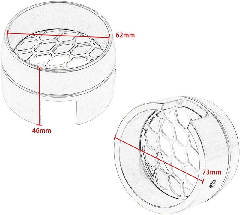 Wivplex Motorcycle Air Intake Filter Cover - Gold - Image 2