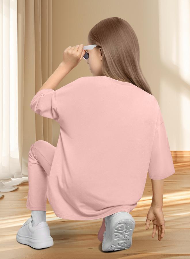 Take Two Girls Pink Mid-Rise Flare Pants - Image 4