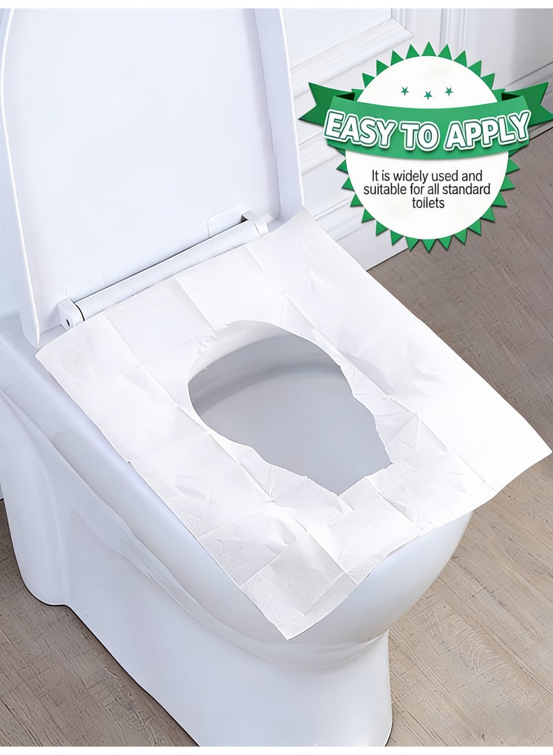 100Pcs Disposable Toilet Seat Cover Travel Flushable Toilet Seat Covers For Baby Pregnant Mom Adults Kids Travel Essential Accessories for Airplane Road Trips Camping - Image 5