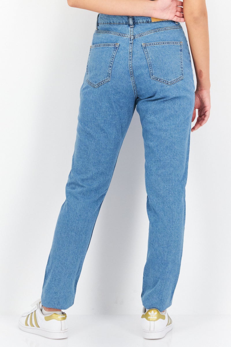 NOISY MAY جينز نسائي مخصص للأمهات، غامق، غير قابل للتمدد، أزرق - Image 4