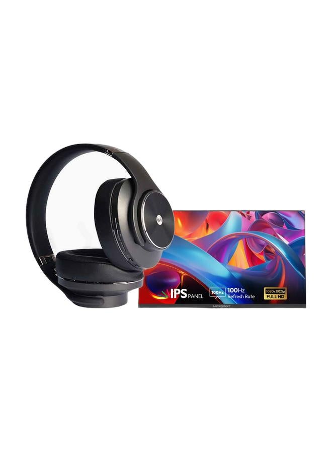 Microdigit Premium 24 inch Full HD (1920/1080)100Hz IPS HDMI Monitor with High Quality Headphone - Image 1