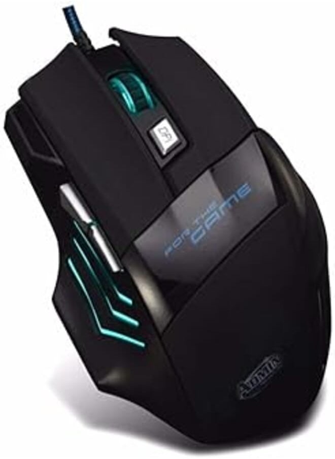 Mou706 7 button gaming usb led mouse (3200dpi, black/blue)
